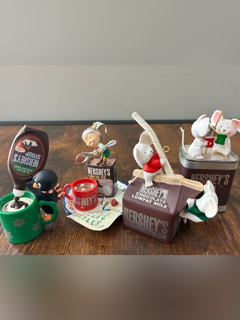Vintage Hallmark Hershey’s Chocolate Themed Ornament Lot of 4